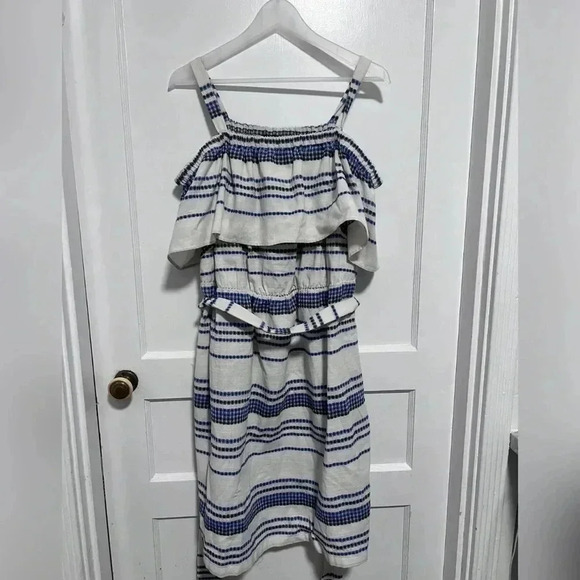 ELOQUII Plus Size Ruffled Off the Shoulder Boho Dress - Picture 3 of 4